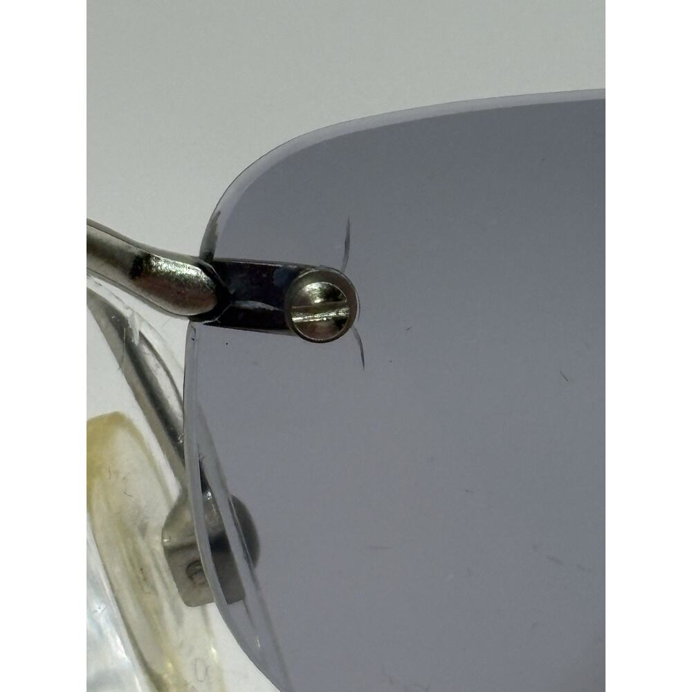 Roberto Verino Rimless Rectangular Sunglasses Gra… - image 8